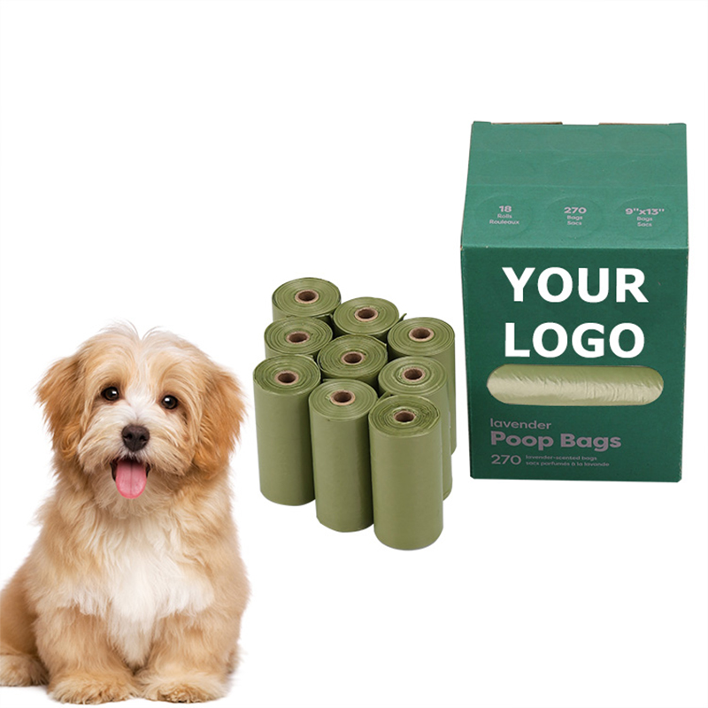 High Quality Eco Friendly Biodegradable Doggie Waste Bags Custom Logo Printed Pet Poop Bag For Dog