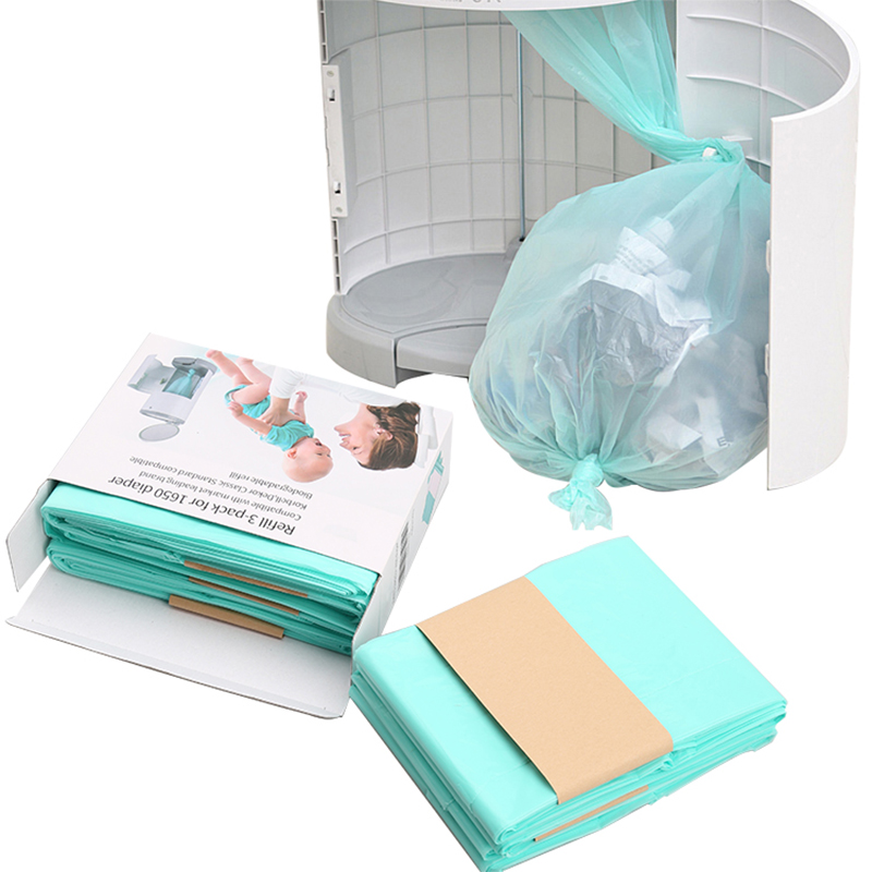 Factory Custom Pe Baby Diaper Genie Refill Household Biodegradable Disposable Scented Nappy Pail Refills Bag