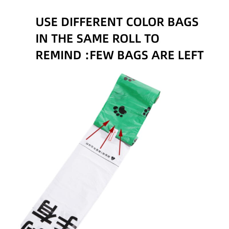 Factory Direct Custom Two-Color Connection Home Compostable Dog Poop Bag Biodegradable Dog Poop Garbage Bag Roll