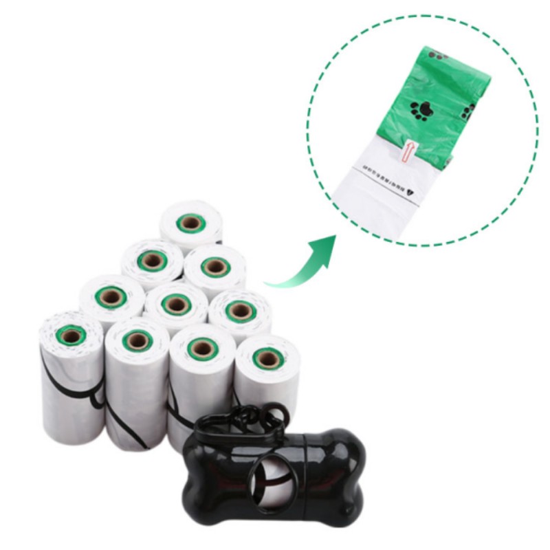 Factory Direct Custom Two-Color Connection Home Compostable Dog Poop Bag Biodegradable Dog Poop Garbage Bag Roll